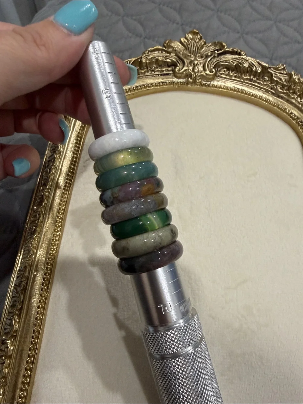 Handcrafted Multicolor Gemstone Ring Set